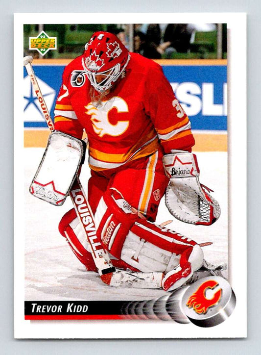 1992-93 Upper Deck Hockey  #134 Trevor Kidd  Calgary Flames  Image 1