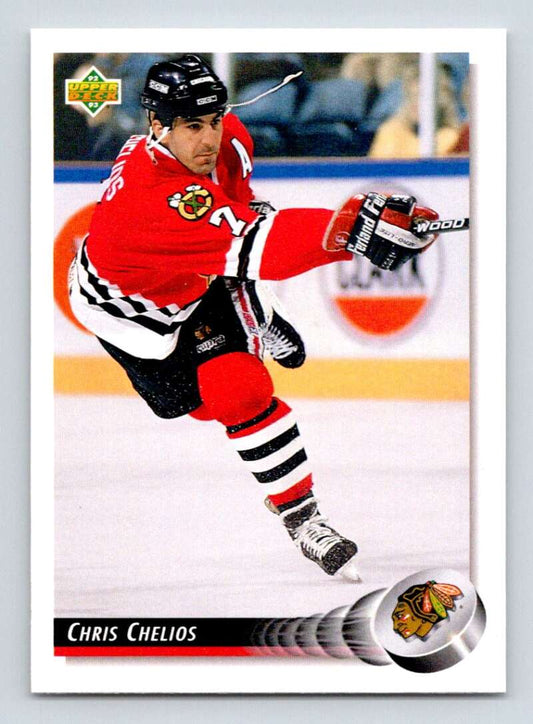 1992-93 Upper Deck Hockey  #159 Chris Chelios  Chicago Blackhawks  Image 1