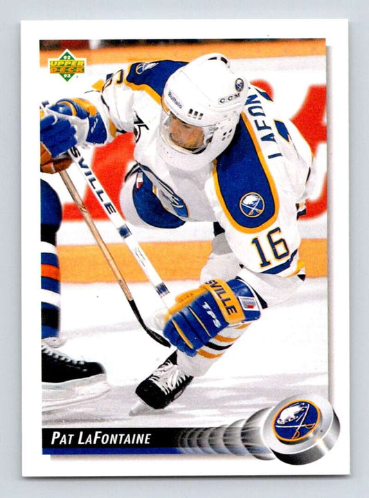 1992-93 Upper Deck Hockey  #165 Pat LaFontaine  Buffalo Sabres  Image 1