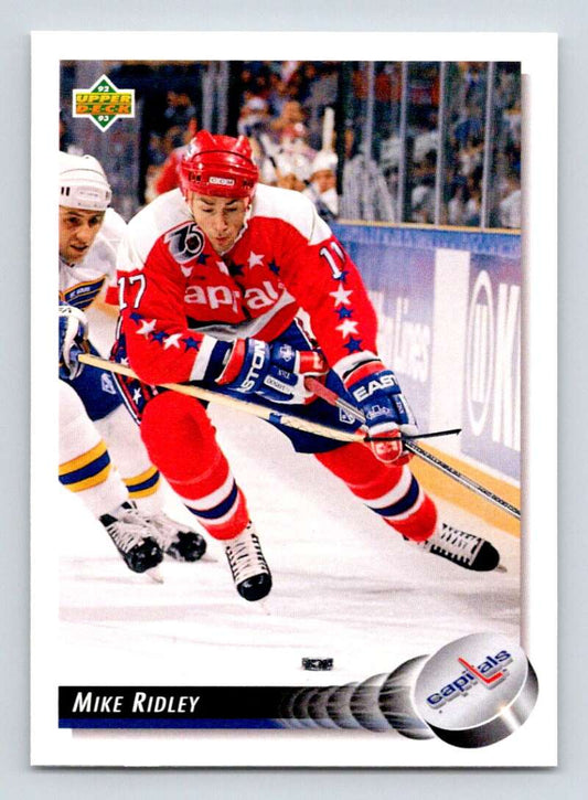 1992-93 Upper Deck Hockey  #173 Mike Ridley  Washington Capitals  Image 1