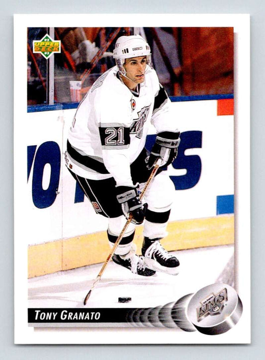 1992-93 Upper Deck Hockey  #185 Tony Granato  Los Angeles Kings  Image 1