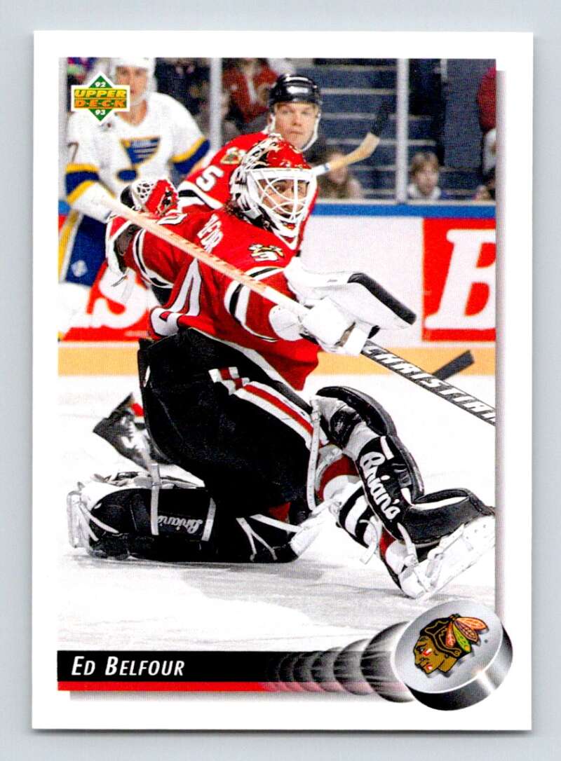 1992-93 Upper Deck Hockey  #203 Ed Belfour  Chicago Blackhawks  Image 1