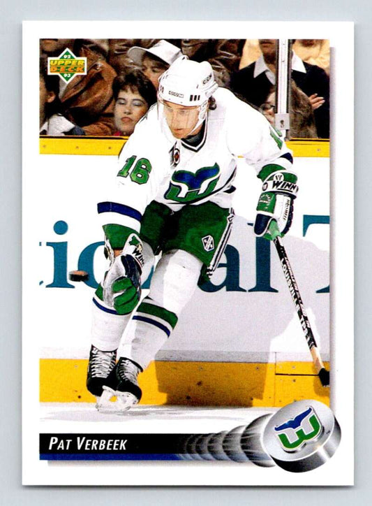 1992-93 Upper Deck Hockey  #204 Pat Verbeek  Hartford Whalers  Image 1