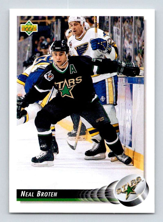 1992-93 Upper Deck Hockey  #206 Neal Broten  Minnesota North Stars  Image 1