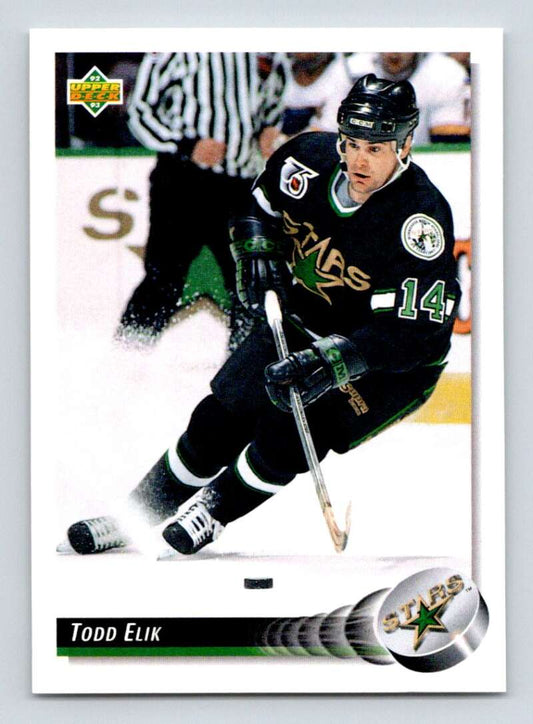 1992-93 Upper Deck Hockey  #210 Todd Elik  Minnesota North Stars  Image 1