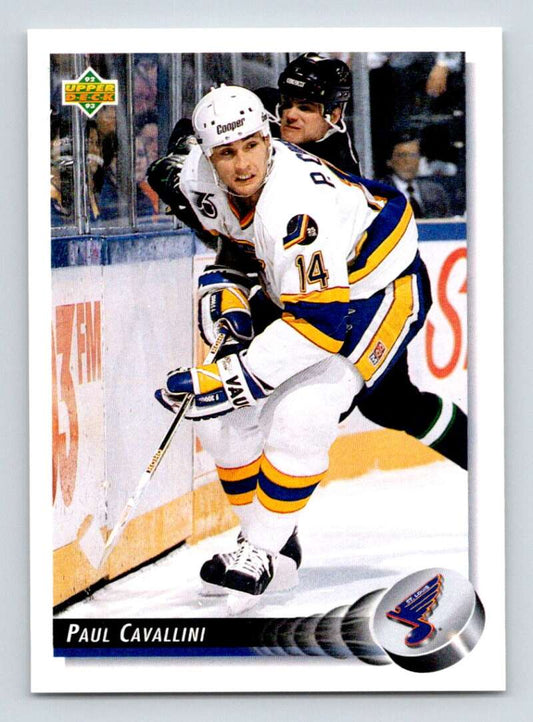 1992-93 Upper Deck Hockey  #212 Paul Cavallini  St. Louis Blues  Image 1