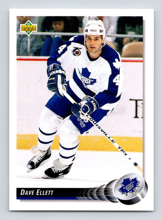 1992-93 Upper Deck Hockey  #214 Dave Ellett  Toronto Maple Leafs  Image 1