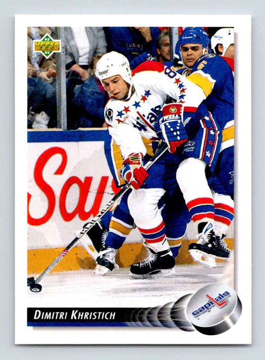 1992-93 Upper Deck Hockey  #219 Dimitri Khristich  Washington Capitals  Image 1