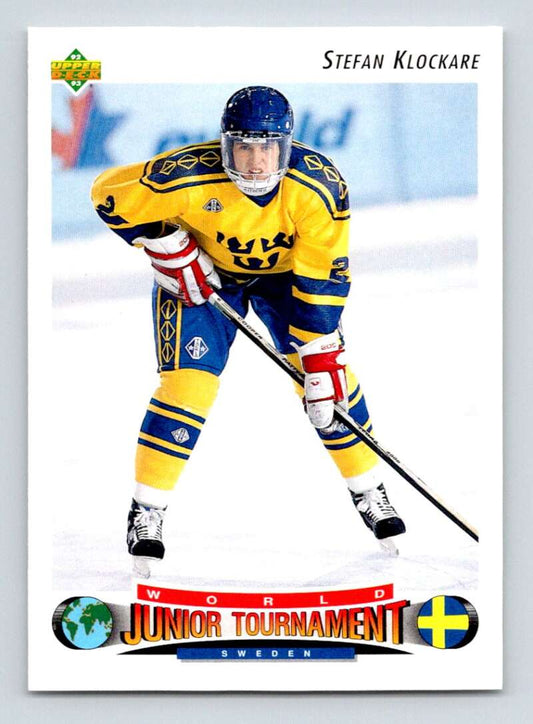 1992-93 Upper Deck Hockey  #224 Stefan Klockare  RC Rookie  Image 1