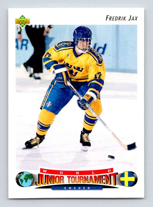 1992-93 Upper Deck Hockey  #230 Fredrik Jax  RC Rookie  Image 1