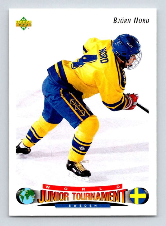1992-93 Upper Deck Hockey  #231 Bjorn Nord  RC Rookie  Image 1