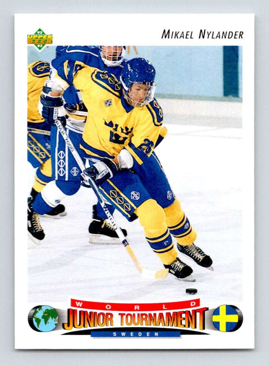 1992-93 Upper Deck Hockey  #236 Michael Nylander RC Rookie Whalers  Image 1