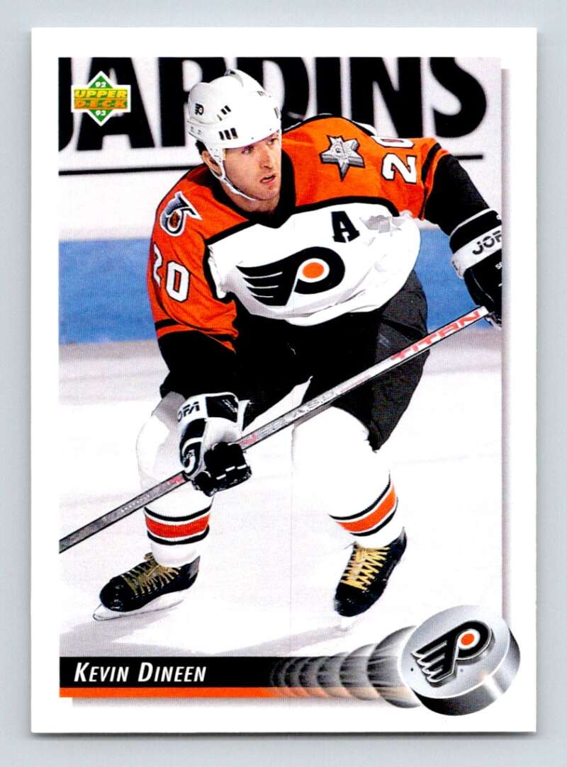 1992-93 Upper Deck Hockey  #256 Kevin Dineen  Philadelphia Flyers  Image 1