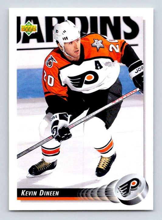 1992-93 Upper Deck Hockey  #256 Kevin Dineen  Philadelphia Flyers  Image 1