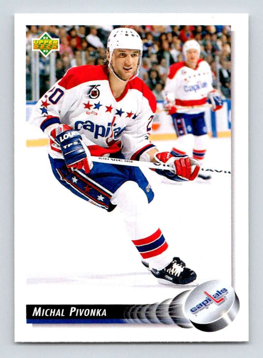 1992-93 Upper Deck Hockey  #261 Michal Pivonka  Washington Capitals  Image 1