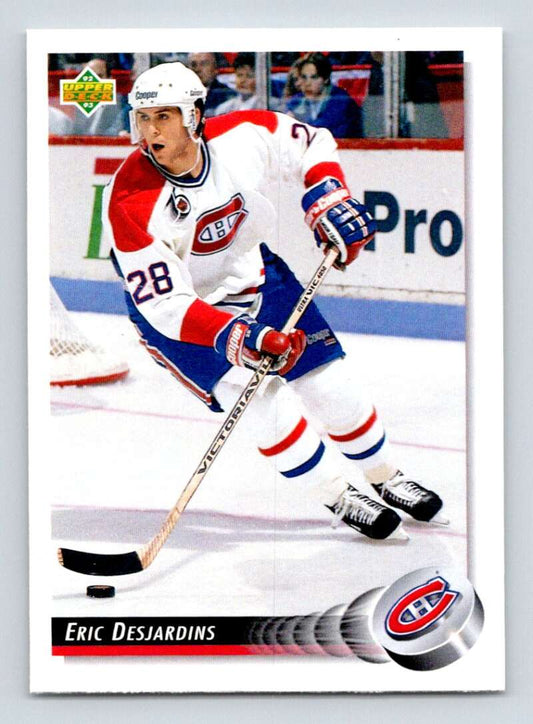 1992-93 Upper Deck Hockey  #268 Eric Desjardins  Montreal Canadiens  Image 1