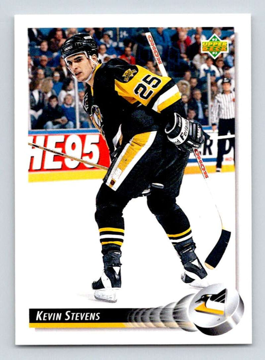 1992-93 Upper Deck Hockey  #275 Kevin Stevens  Pittsburgh Penguins  Image 1