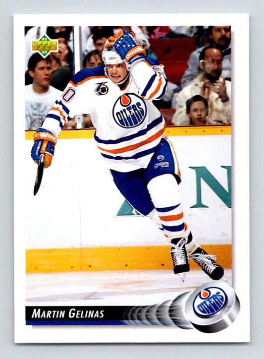 1992-93 Upper Deck Hockey  #282 Martin Gelinas  Edmonton Oilers  Image 1