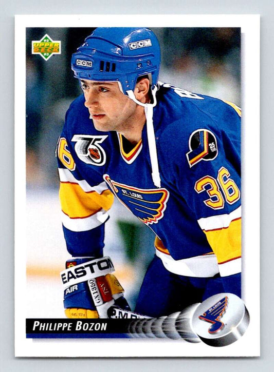 1992-93 Upper Deck Hockey  #283 Philippe Bozon  St. Louis Blues  Image 1