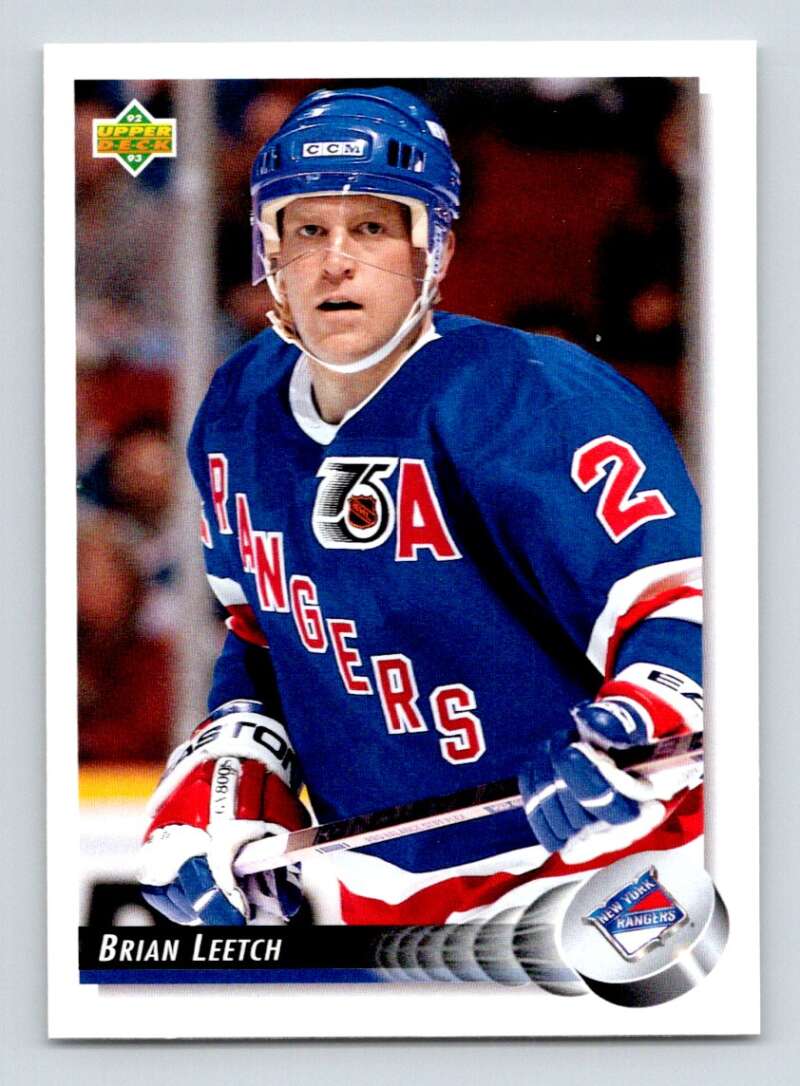 1992-93 Upper Deck Hockey  #284 Brian Leetch  New York Rangers  Image 1