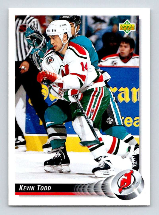 1992-93 Upper Deck Hockey  #303 Kevin Todd  New Jersey Devils  Image 1