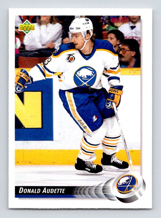 1992-93 Upper Deck Hockey  #306 Donald Audette  Buffalo Sabres  Image 1