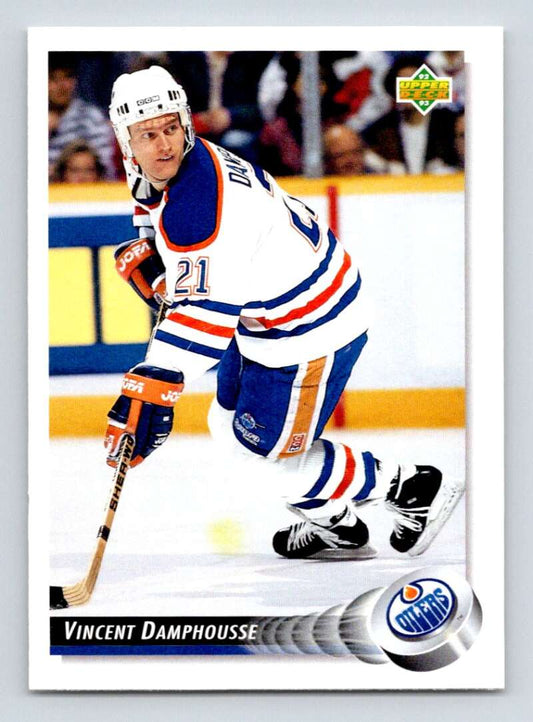 1992-93 Upper Deck Hockey  #307 Vincent Damphousse  Edmonton Oilers  Image 1
