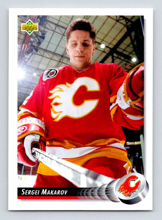 1992-93 Upper Deck Hockey  #314 Sergei Makarov  Calgary Flames  Image 1