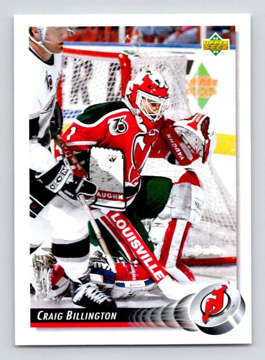 1992-93 Upper Deck Hockey  #315 Craig Billington  New Jersey Devils  Image 1
