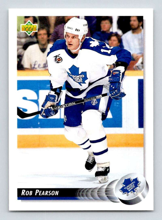 1992-93 Upper Deck Hockey  #318 Rob Pearson  Toronto Maple Leafs  Image 1