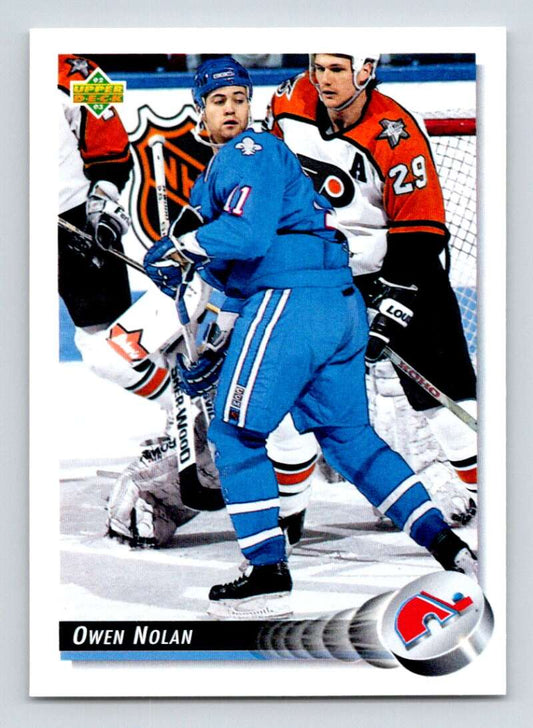 1992-93 Upper Deck Hockey  #321 Owen Nolan  Quebec Nordiques  Image 1