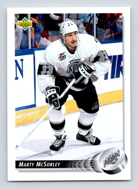 1992-93 Upper Deck Hockey  #322 Marty McSorley  Los Angeles Kings  Image 1