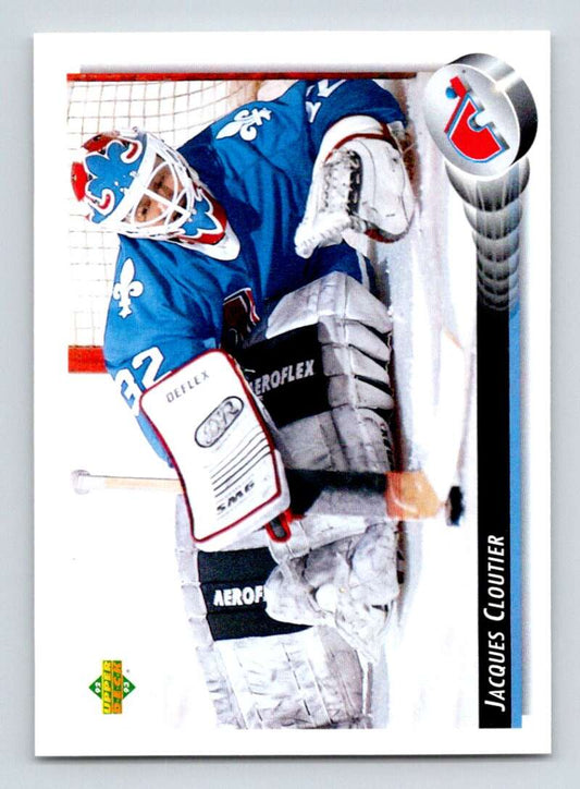 1992-93 Upper Deck Hockey  #324 Jacques Cloutier  Quebec Nordiques  Image 1