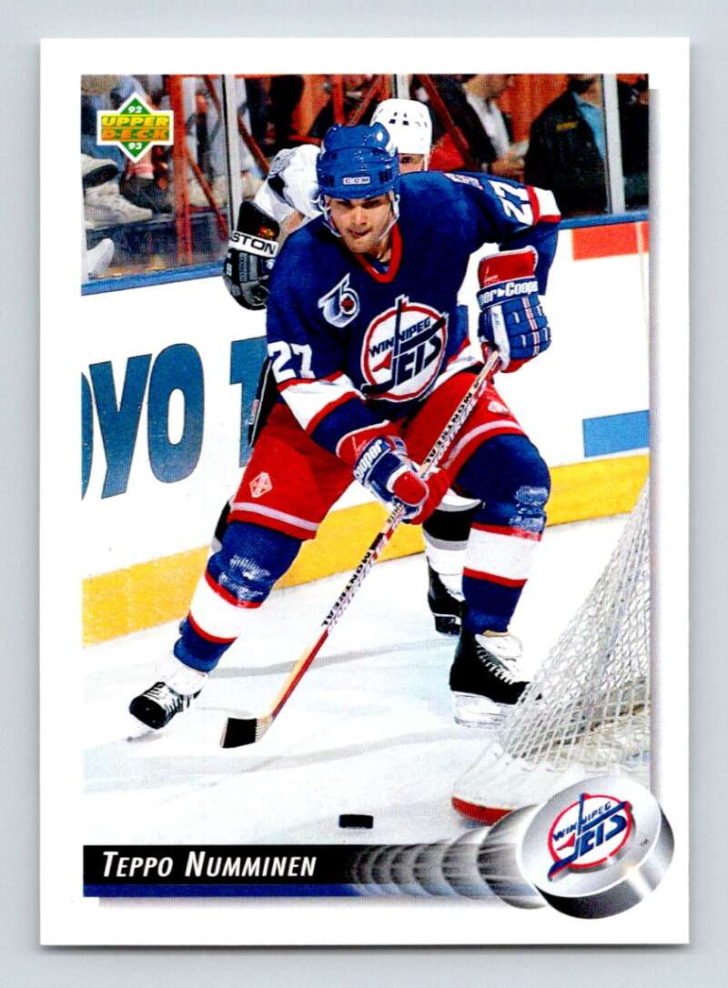 1992-93 Upper Deck Hockey  #326 Teppo Numminen  Winnipeg Jets  Image 1