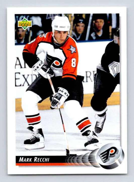 1992-93 Upper Deck Hockey  #327 Mark Recchi  Philadelphia Flyers  Image 1