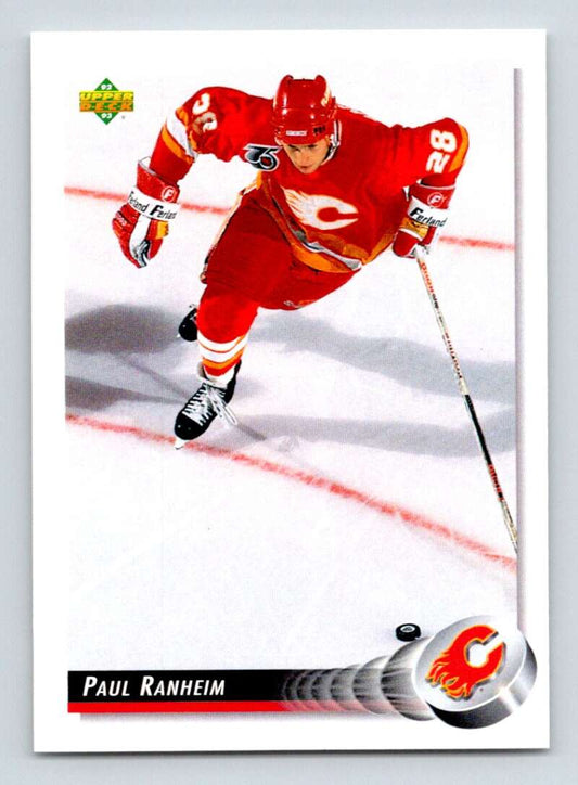 1992-93 Upper Deck Hockey  #328 Paul Ranheim  Calgary Flames  Image 1