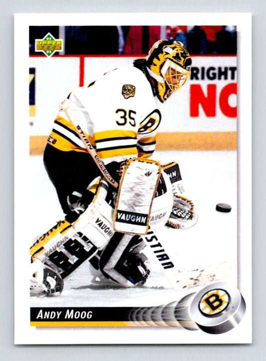 1992-93 Upper Deck Hockey  #329 Andy Moog  Boston Bruins  Image 1