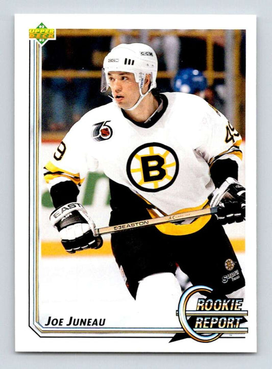 1992-93 Upper Deck Hockey  #354 Joe Juneau RR  Boston Bruins  Image 1