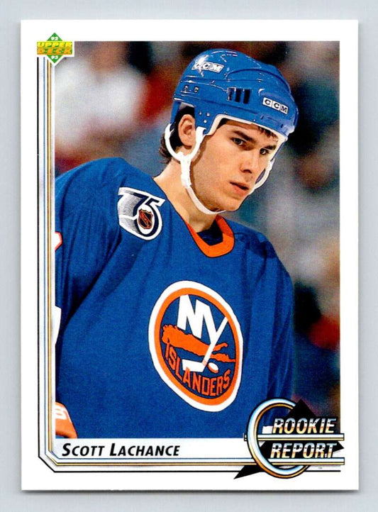 1992-93 Upper Deck Hockey  #360 Scott Lachance RR  New York Islanders  Image 1