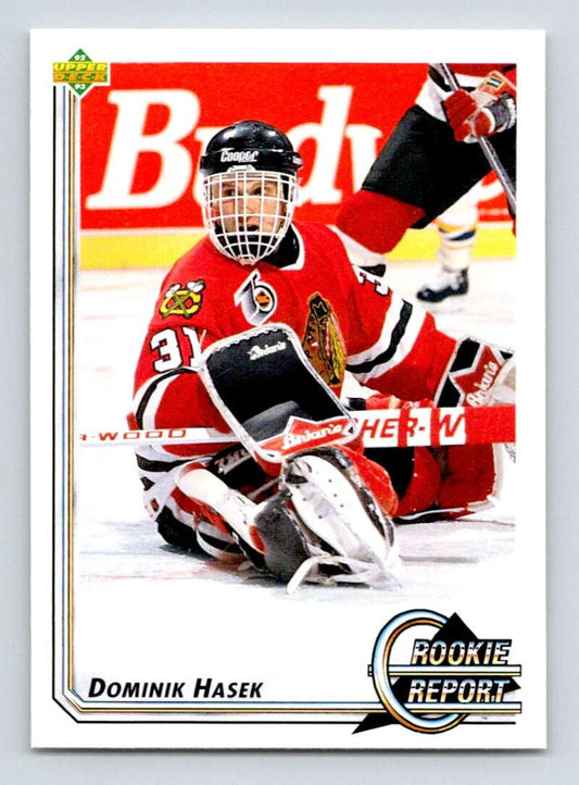 1992-93 Upper Deck Hockey  #366 Dominik Hasek RR  Chicago Blackhawks  Image 1