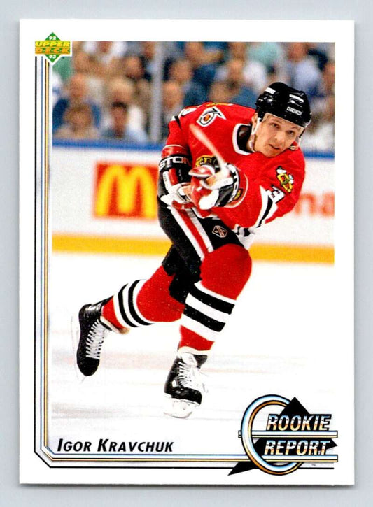 1992-93 Upper Deck Hockey  #367 Igor Kravchuk RR  Chicago Blackhawks  Image 1