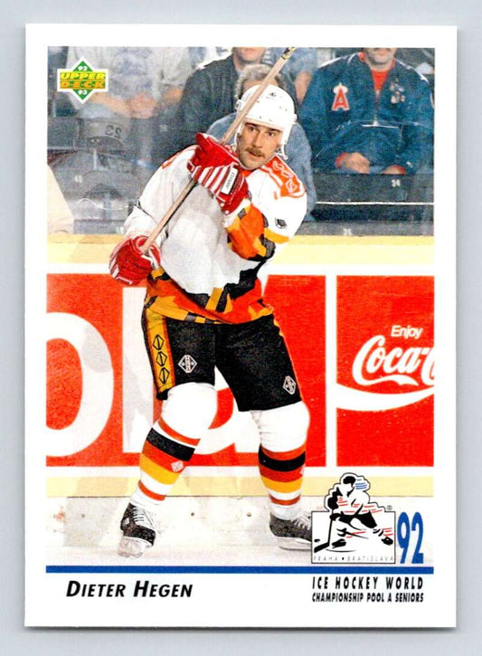 1992-93 Upper Deck Hockey  #370 Dieter Hegen  RC Rookie  Image 1