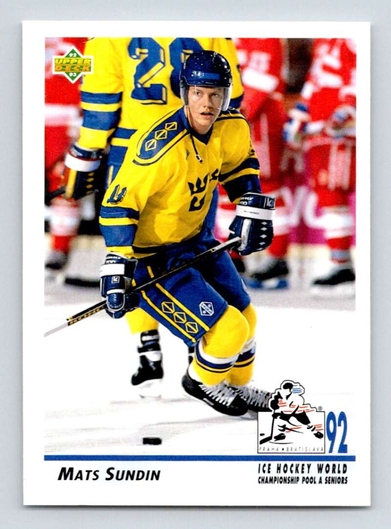 1992-93 Upper Deck Hockey  #374 Mats Sundin  Quebec Nordiques  Image 1