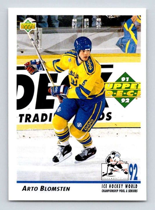 1992-93 Upper Deck Hockey  #376 Arto Blomsten  RC Rookie  Image 1