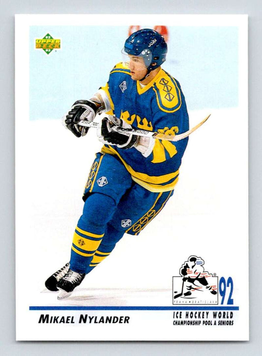 1992-93 Upper Deck Hockey  #378 Michael Nylander  RC Rookie Hartford Whalers  Image 1