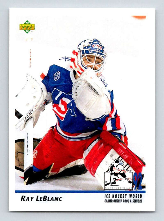 1992-93 Upper Deck Hockey  #381 Ray LeBlanc  Chicago Blackhawks  Image 1