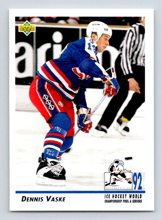 1992-93 Upper Deck Hockey  #383 Dennis Vaske  New York Islanders  Image 1