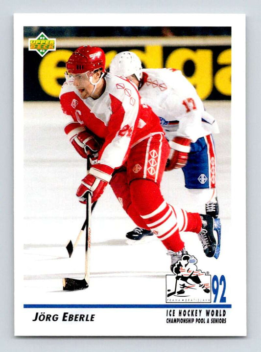 1992-93 Upper Deck Hockey  #384 Jorg Eberle  RC Rookie  Image 1