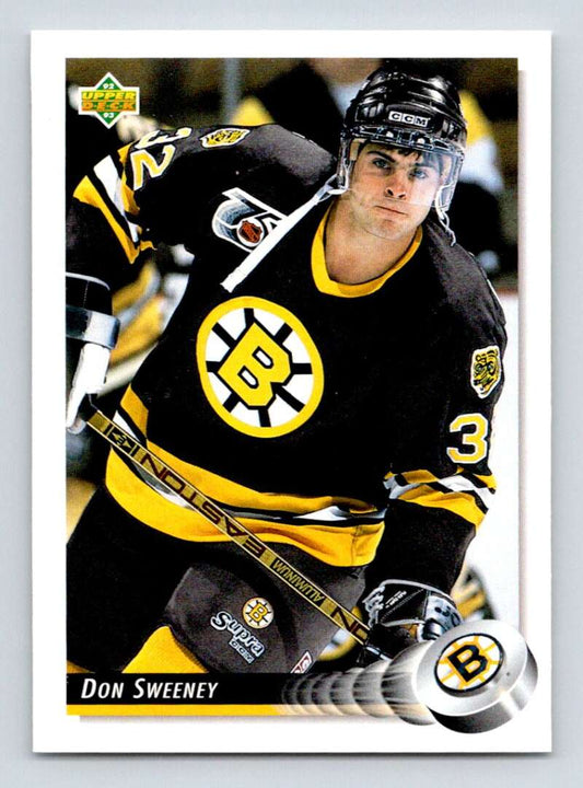 1992-93 Upper Deck Hockey  #391 Don Sweeney  Boston Bruins  Image 1