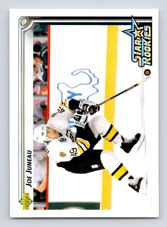 1992-93 Upper Deck Hockey  #399 Joe Juneau SR  RC Rookie Boston Bruins  Image 1